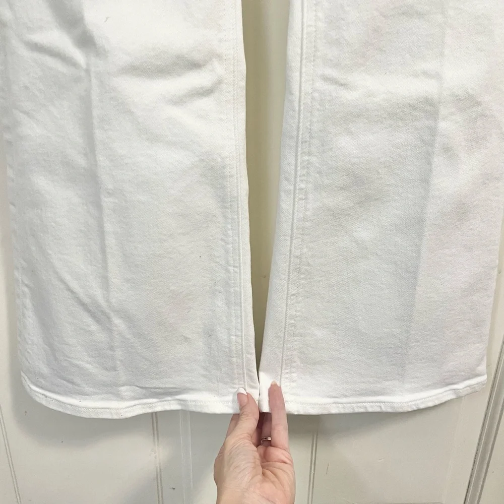 Aritzia Denim Forum Twiggy High Rise Flare Size 25 White Summer Spring - Picture 4 of 8